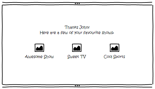 Accessing User Data to display options on the Smart TV