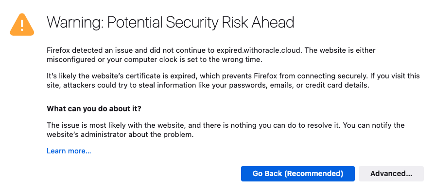 Certificate expiry monitoring in Oracle Cloud&nbsp;Infrastructure